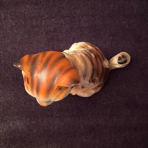 Vintage Cat Figurine Porcelain Kitten Orange Tabby Striped Made in Japan #1158 - Picture 7 of 8